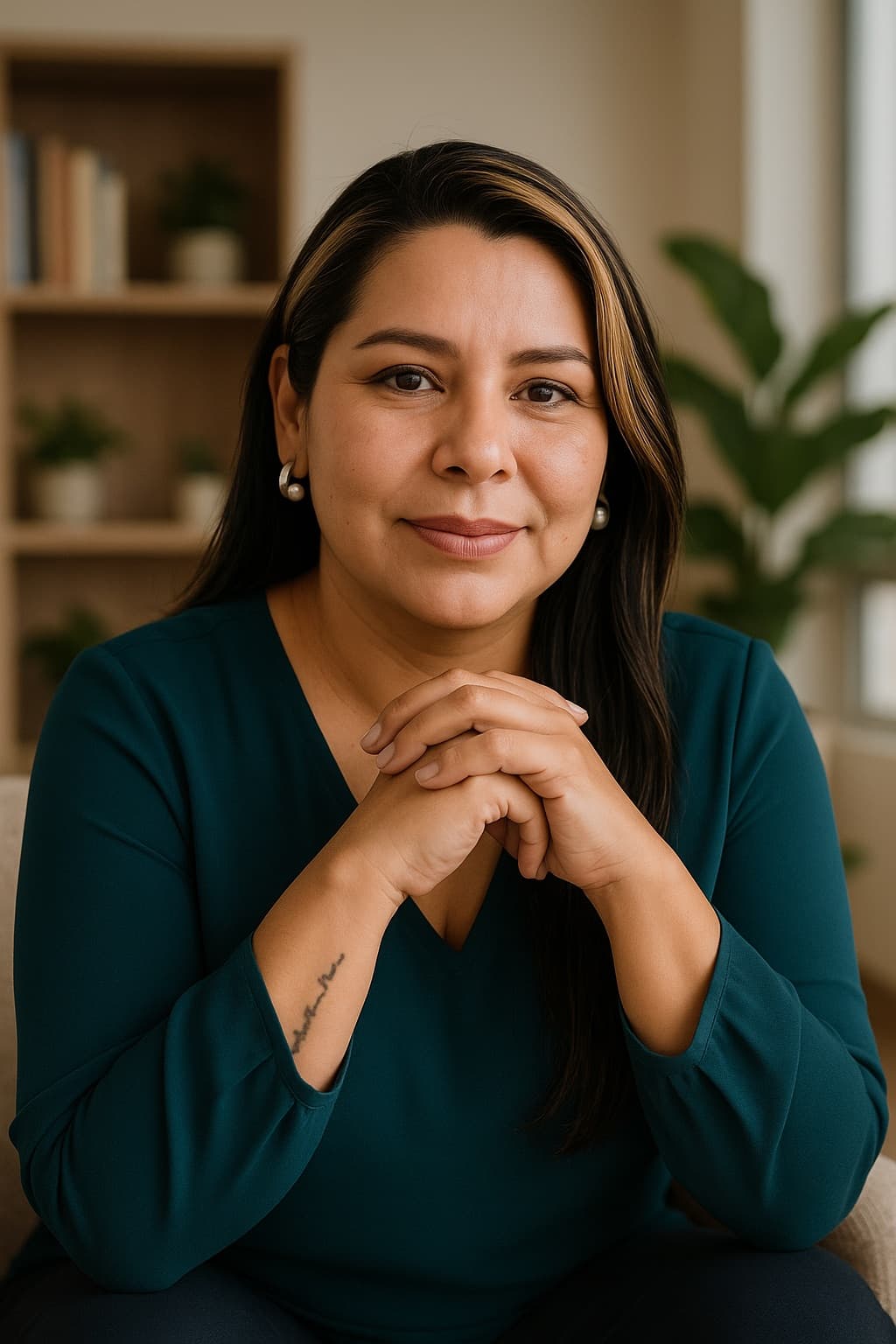 Liseth Usuga Orrego, psicóloga de Fragmentos Psicología, en su consulta